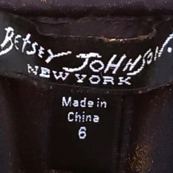 Vintage Betsey Johnson New York Sheer Black Embroidered Tiered Slip Dress 6 S - Picture 15 of 16